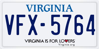 VA license plate VFX5764