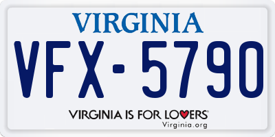 VA license plate VFX5790
