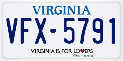VA license plate VFX5791
