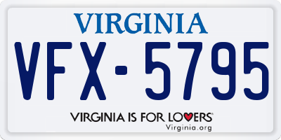 VA license plate VFX5795