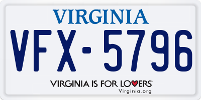 VA license plate VFX5796