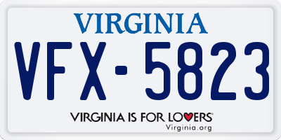 VA license plate VFX5823