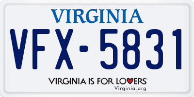 VA license plate VFX5831