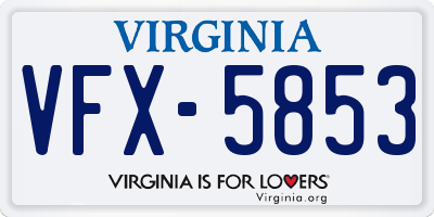 VA license plate VFX5853