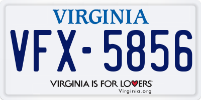 VA license plate VFX5856