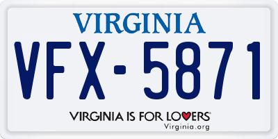 VA license plate VFX5871