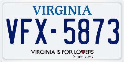 VA license plate VFX5873