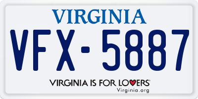 VA license plate VFX5887