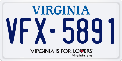VA license plate VFX5891
