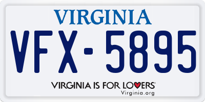 VA license plate VFX5895