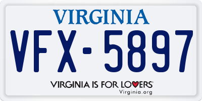VA license plate VFX5897