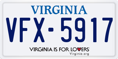 VA license plate VFX5917