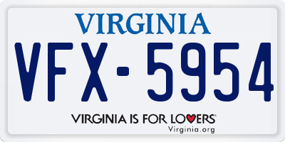 VA license plate VFX5954