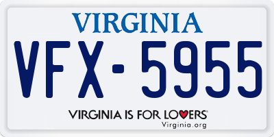 VA license plate VFX5955