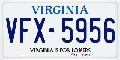 VA license plate VFX5956