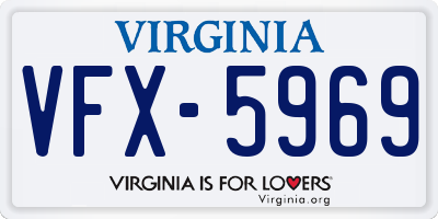 VA license plate VFX5969