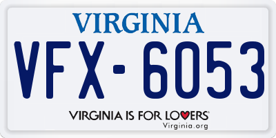VA license plate VFX6053