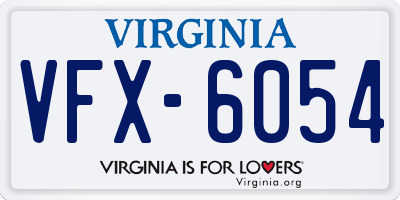 VA license plate VFX6054