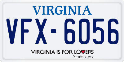 VA license plate VFX6056