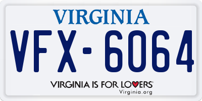 VA license plate VFX6064