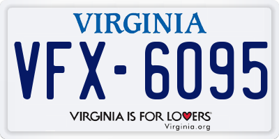 VA license plate VFX6095