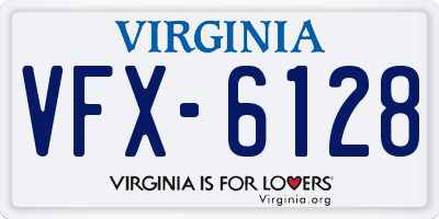VA license plate VFX6128