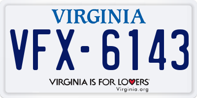 VA license plate VFX6143