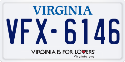 VA license plate VFX6146