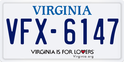 VA license plate VFX6147