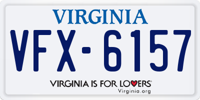VA license plate VFX6157