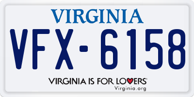VA license plate VFX6158