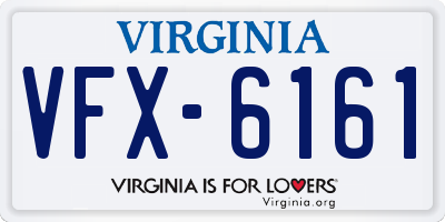 VA license plate VFX6161
