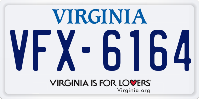 VA license plate VFX6164