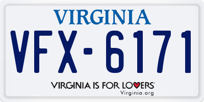 VA license plate VFX6171