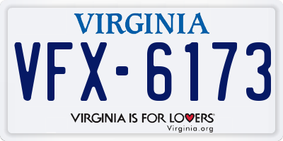 VA license plate VFX6173