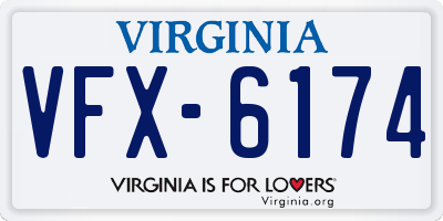 VA license plate VFX6174