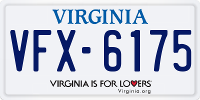 VA license plate VFX6175