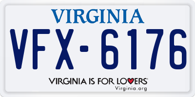 VA license plate VFX6176