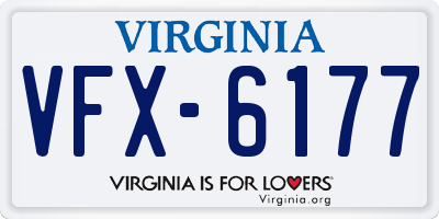 VA license plate VFX6177
