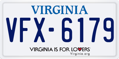 VA license plate VFX6179