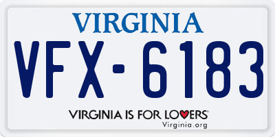 VA license plate VFX6183