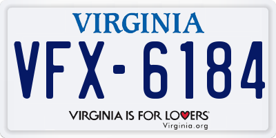 VA license plate VFX6184