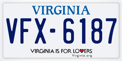 VA license plate VFX6187