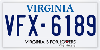 VA license plate VFX6189