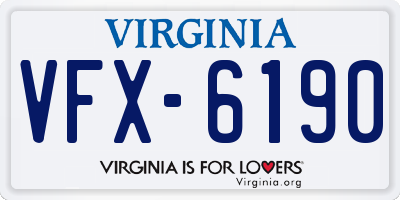 VA license plate VFX6190