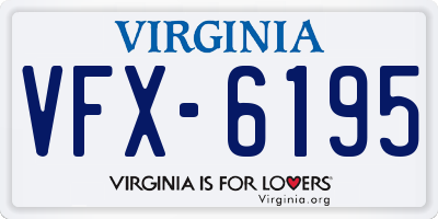 VA license plate VFX6195