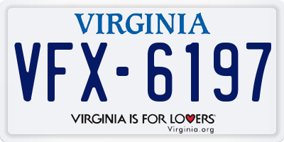 VA license plate VFX6197