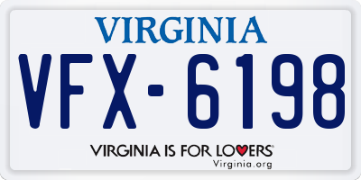 VA license plate VFX6198
