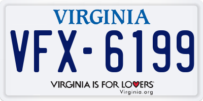VA license plate VFX6199