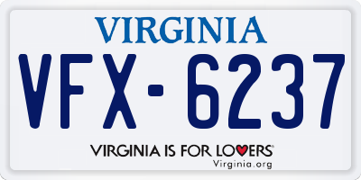 VA license plate VFX6237